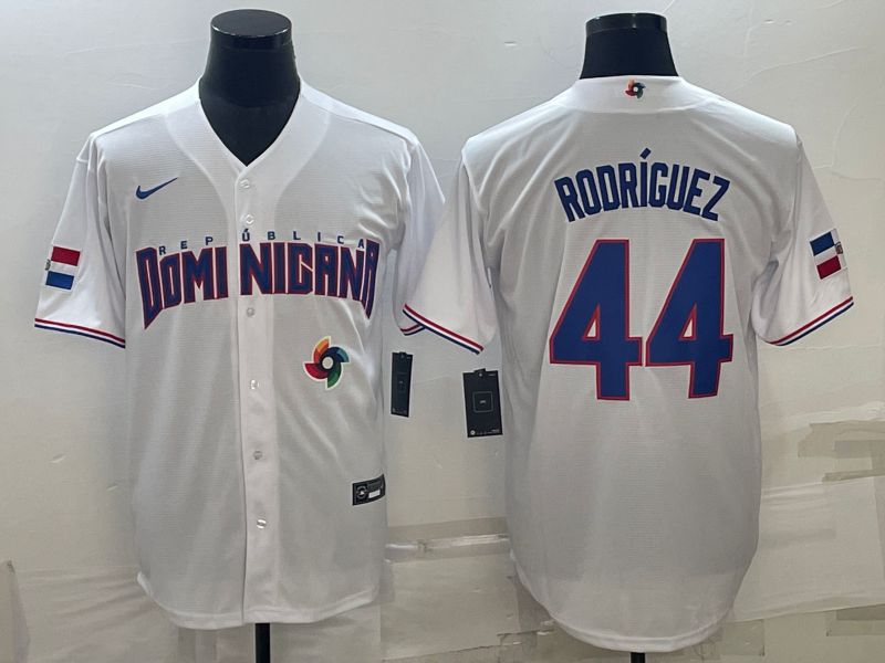 Men 2023 World Cub #44 Rodricuez White Nike MLB Jersey6->more jerseys->MLB Jersey
